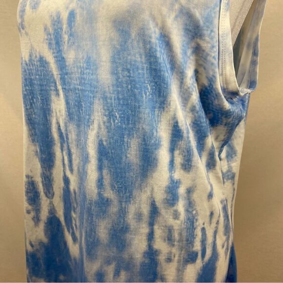Ladies New Without Tags Blue Tie Dye Print Casual Dress Size Medium - Picture 14 of 15